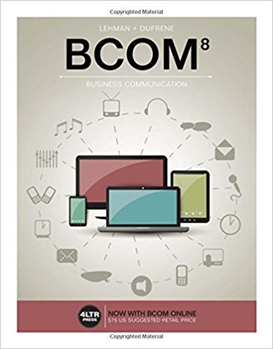 Bcom 7th edition lehman dufrene sinha pdf